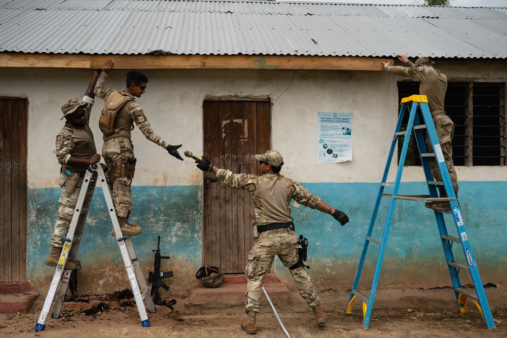 475th EABS CA and CE Units Install Water Systems at Magogoni Primary School