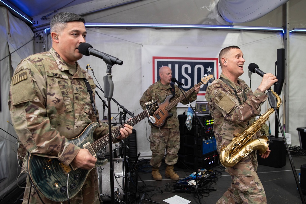 3rd Infantry Division Band performs for service members at Bemowo Piskie Training Area