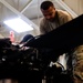 National Guard Helicopter Crew Chiefs conduct Maintenance on Black Hawk Helicopters