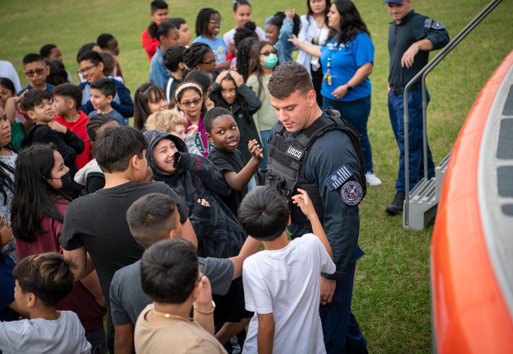 Coast Guard provides static displays at local Houston school