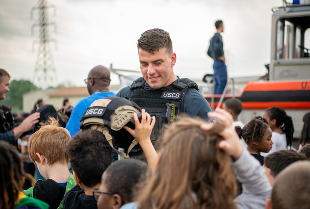 Coast Guard provides static displays at local Houston school