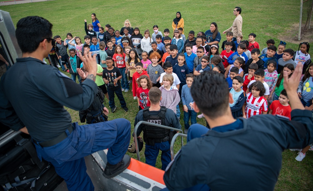 Coast Guard provides static displays at local Houston school