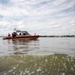 Coast Guard boat crew patrols near Kemah, Texas