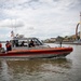 Coast Guard boat crew patrols near Kemah, Texas