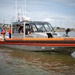 Coast Guard boat crew patrols near Kemah, Texas