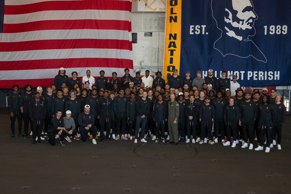 Abraham Lincoln hosts 2023 Holiday Bowl tour