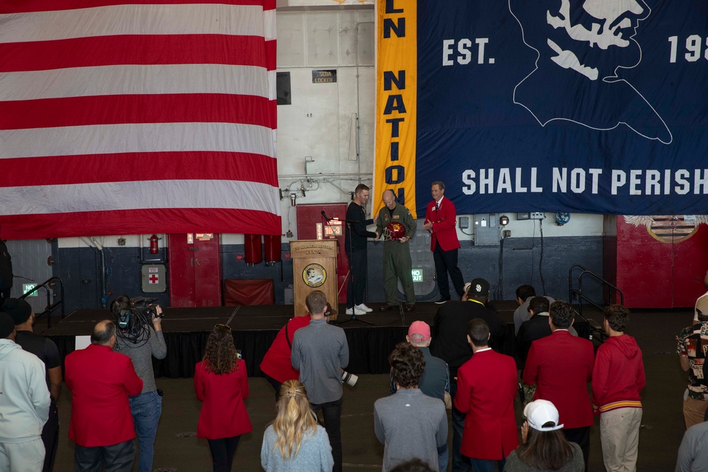 Abraham Lincoln hosts 2023 Holiday Bowl tour