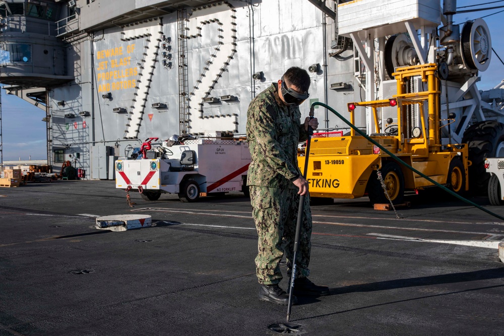 Sailors conduct cleaning stations