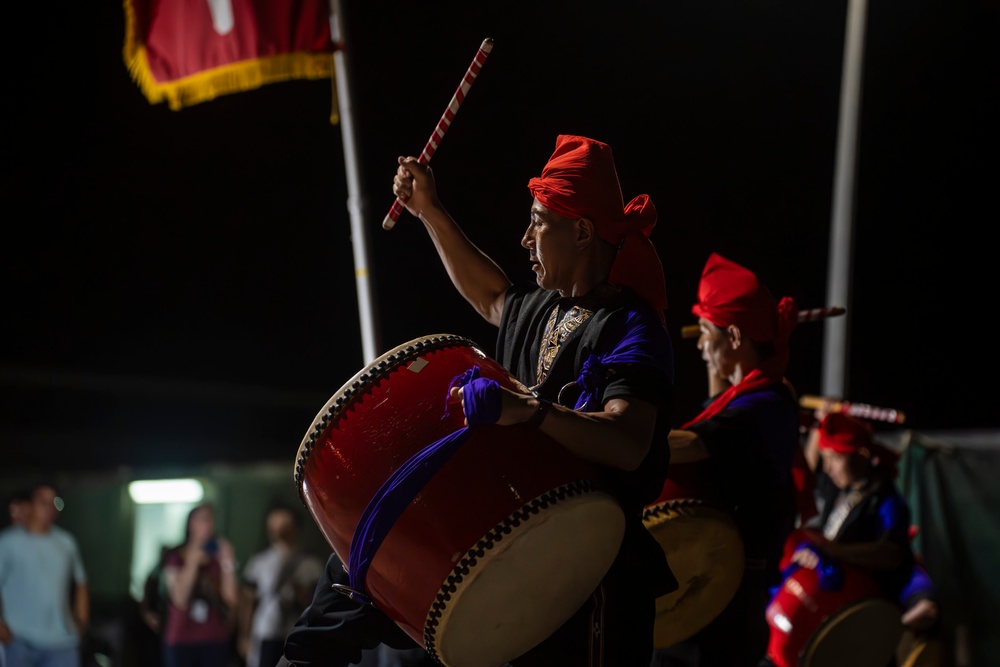 Japan Self-Defense Forces base perform a cultural dance for U.S. service members