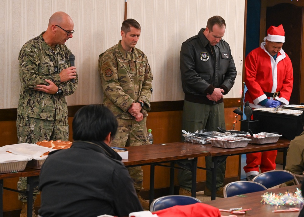 Yakushima Joint Operations Center Personnel Have Christmas Dinner During Ongoing CV-22 Osprey Recovery Efforts