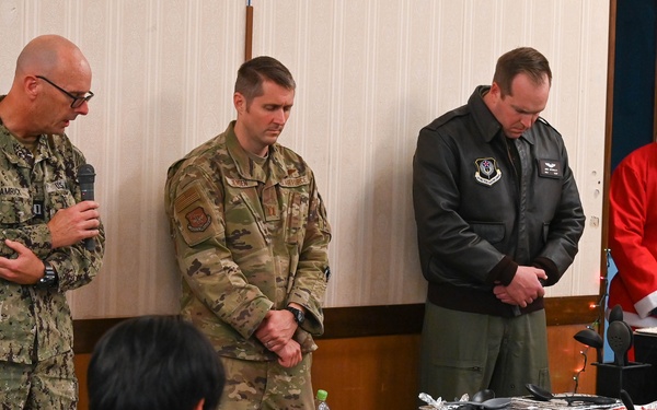 Yakushima Joint Operations Center Personnel Have Christmas Dinner During Ongoing CV-22 Osprey Recovery Efforts