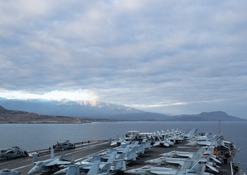 World’s Largest Aircraft Carrier Arrives in Souda Bay
