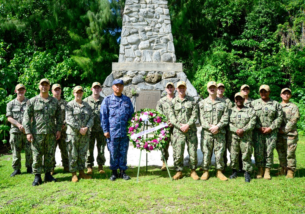 Pacific Partnership 2024-1: Wreath Laying Ceremony at Orange Beach