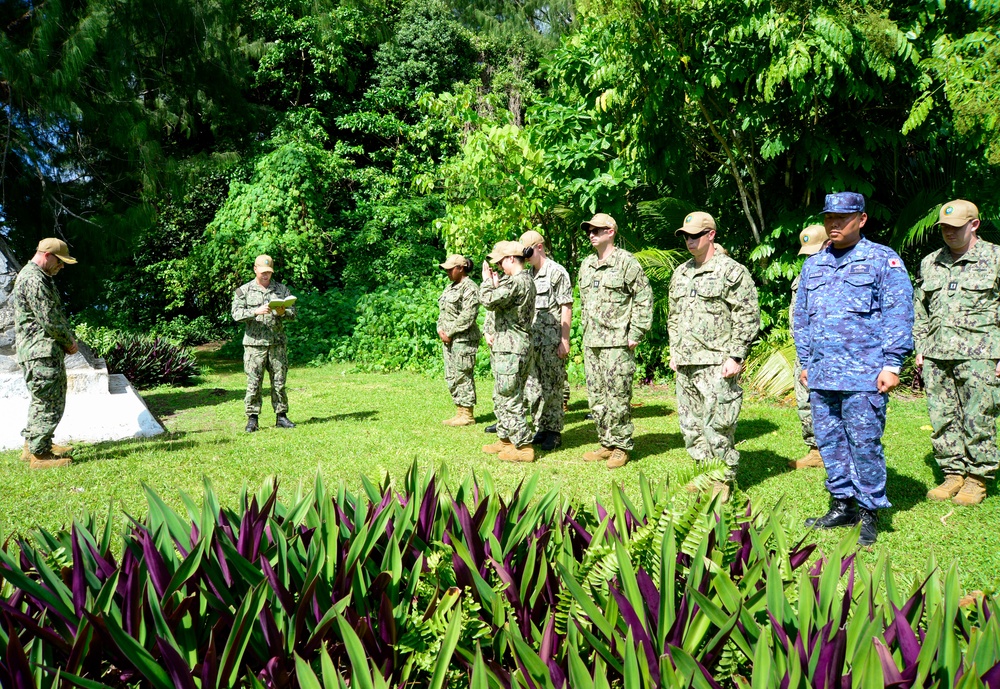 Pacific Partnership 2024-1: Wreath Laying Ceremony at Orange Beach