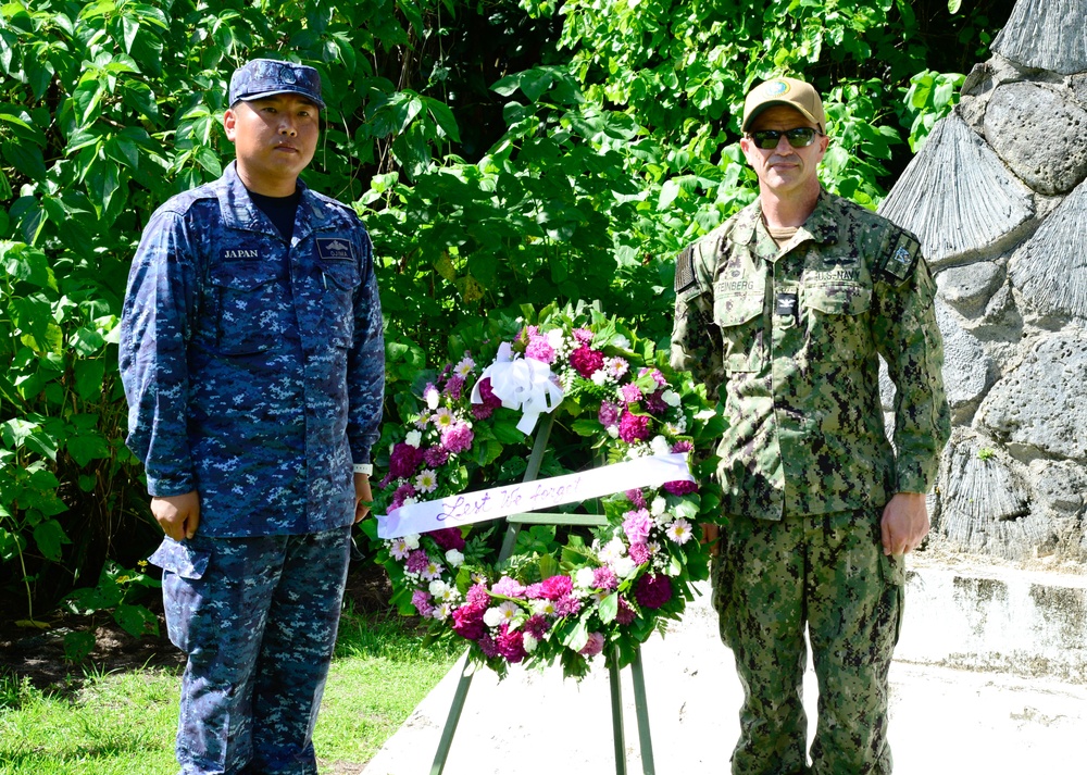 Pacific Partnership 2024-1: Wreath Laying Ceremony at Orange Beach