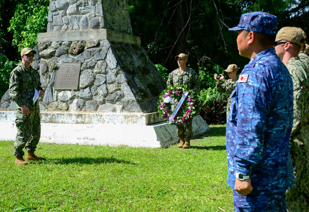 Pacific Partnership 2024-1: Wreath Laying Ceremony at Orange Beach