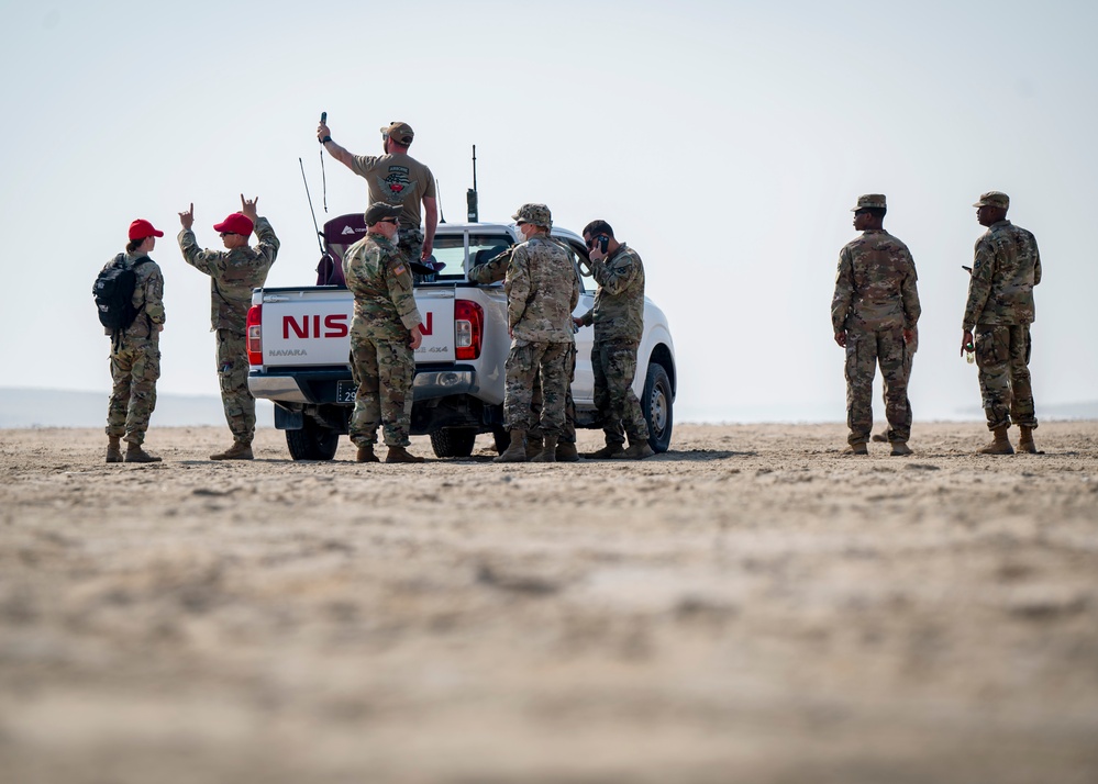 U.S. Army paratroopers participate in Operation Desert Redhawk 2