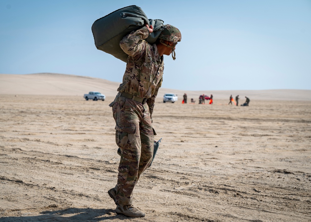 U.S. Army paratroopers participate in Operation Desert Redhawk 2