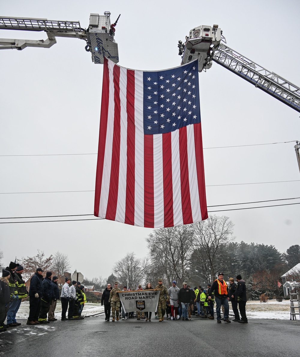 NY Troops Support Christmas Eve Road March