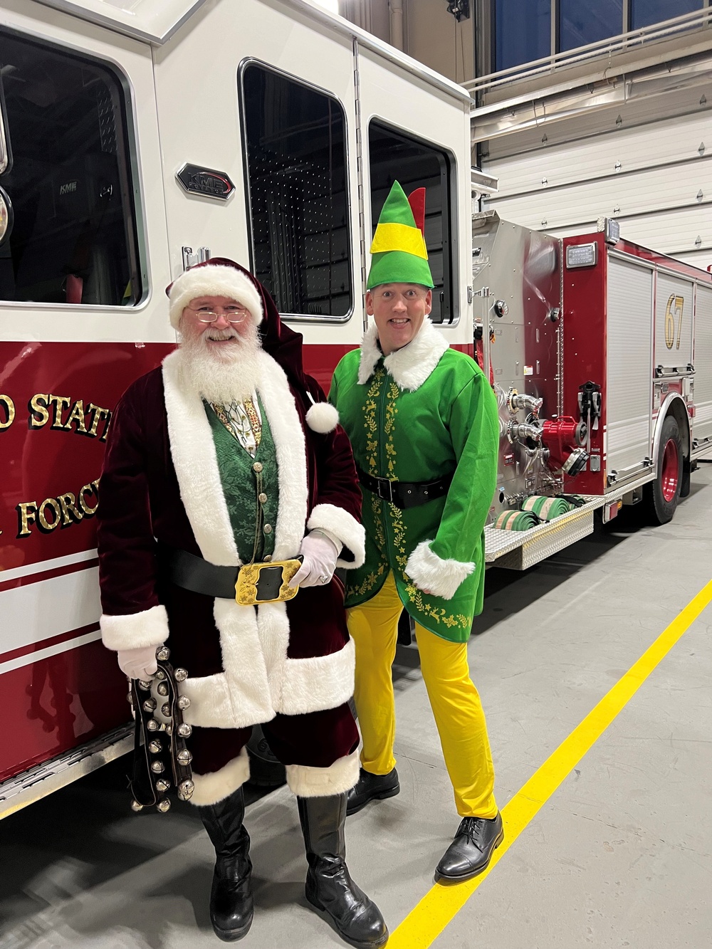 Santa visits 148th Fighter Wing Fire Department