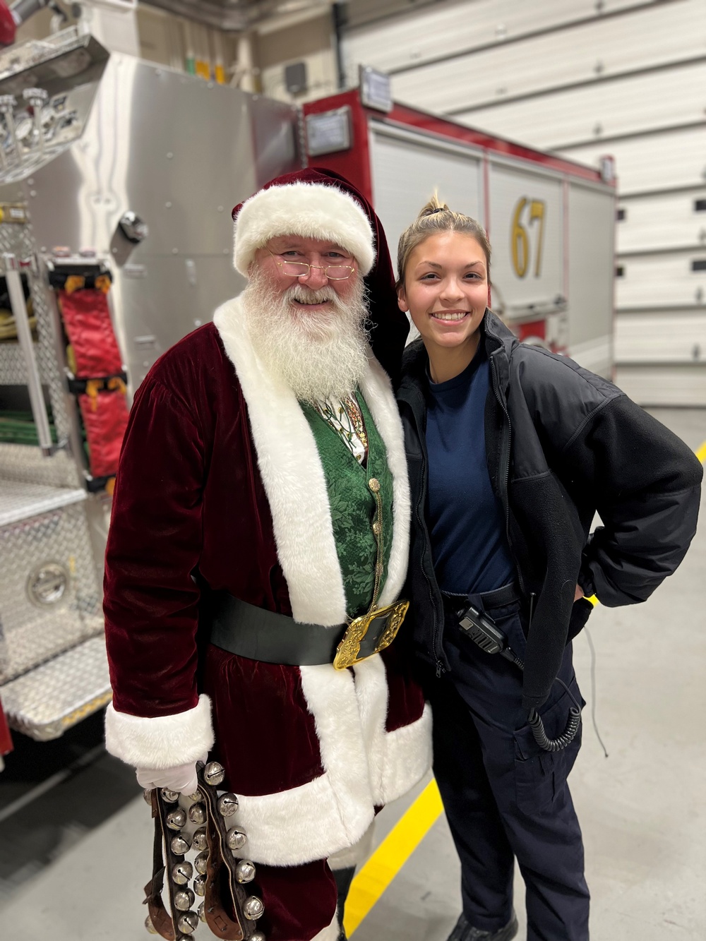 Santa visits 148th Fighter Wing Fire Department