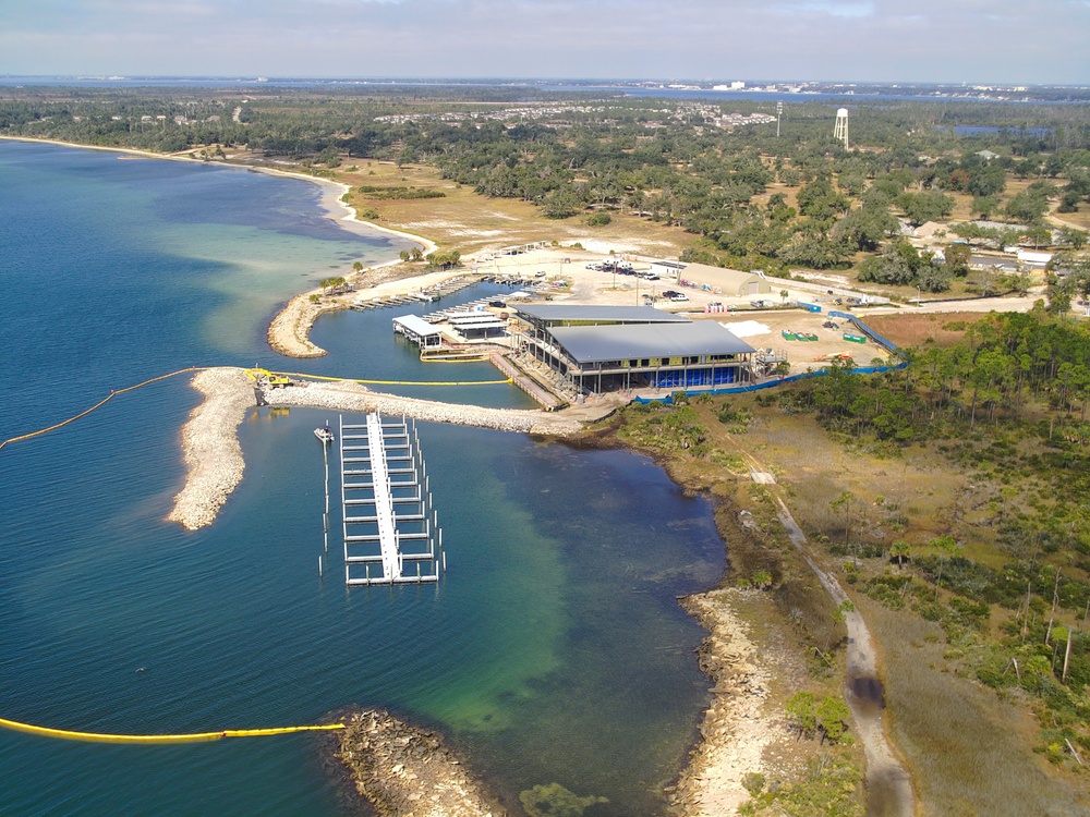 The construction of the new marina at Tyndall Air Force Base, Florida rocks toward a new milestone