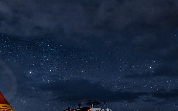 Night light show in Great Inagua, Bahamas