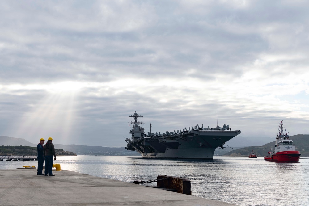 NSA Souda Bay welcomes back USS Gerald R. Ford (CVN 78)