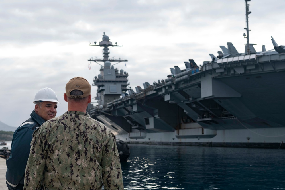 NSA Souda Bay welcomes back USS Gerald R. Ford (CVN 78)