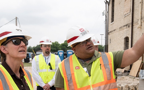 MG Colloton tours several SWF's JBSA construction projects