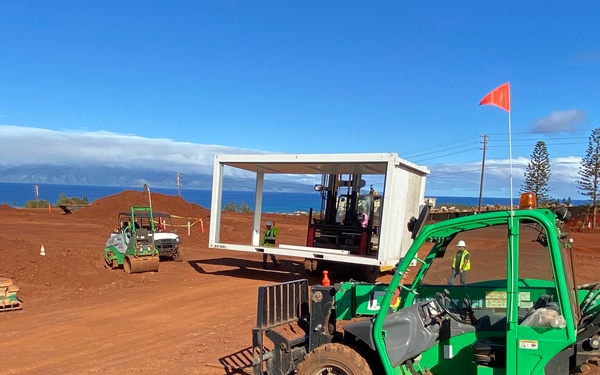 Construction of temporary school continues in Lahaina
