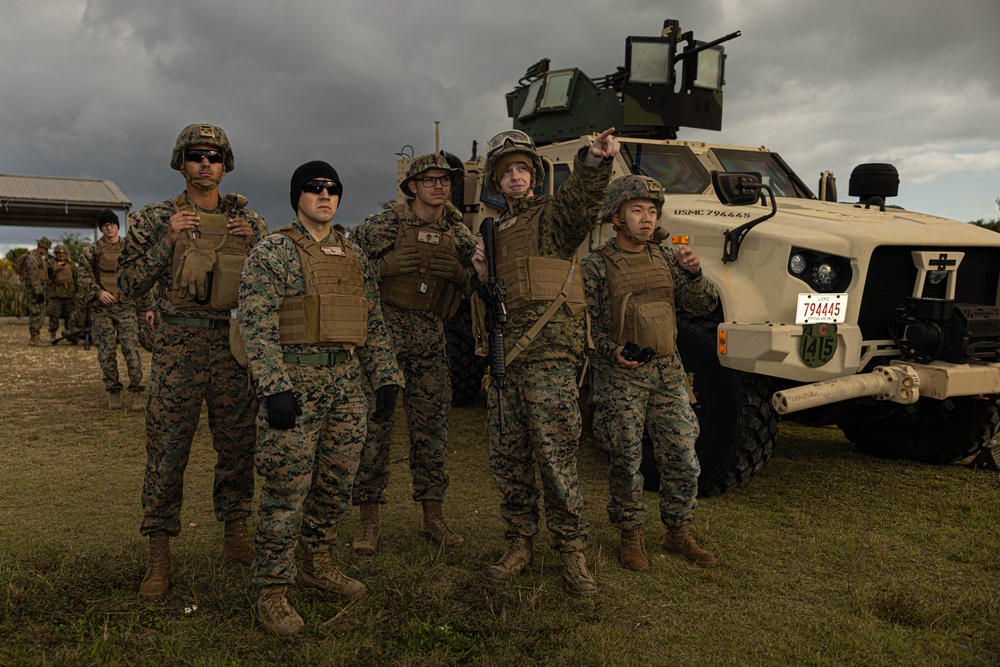 U.S. Marines with 3rd Maintenance Battalion conduct a .50 Caliber Machine Gun Range