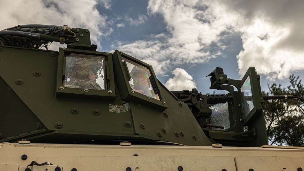 U.S. Marines with 3rd Maintenance Battalion conduct a .50 Caliber Machine Gun Range