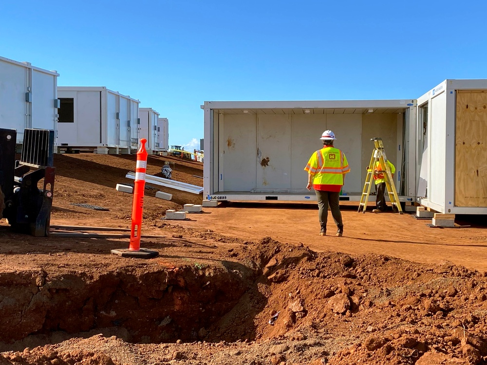 This is the place: USACE works Christmas Day on Temporary School for the Children of Maui