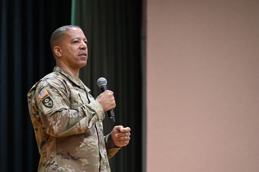 Brig. Gen. Aaron R. Dean II addresses 2023 award winners