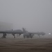 Holloman aircrew prepares for flight amid the mist