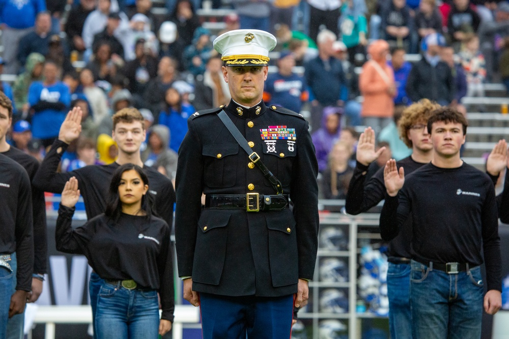 Current, future U.S. Marines participate in 2023 Armed Forces Bowl