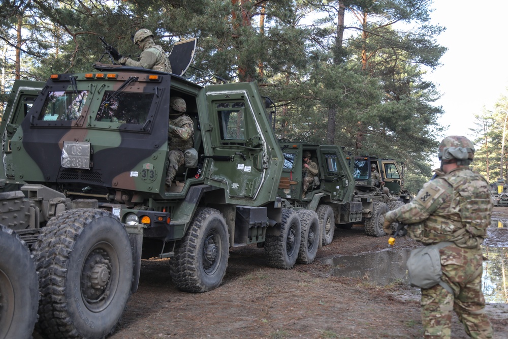 Reserve Transportation Soldiers train on tactical sustainment tasks in Poland