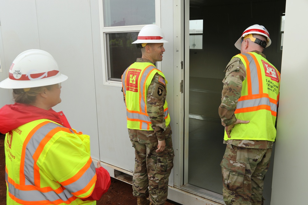 Pacific Ocean Division Commander receives update on temporary school construction in Lahaina