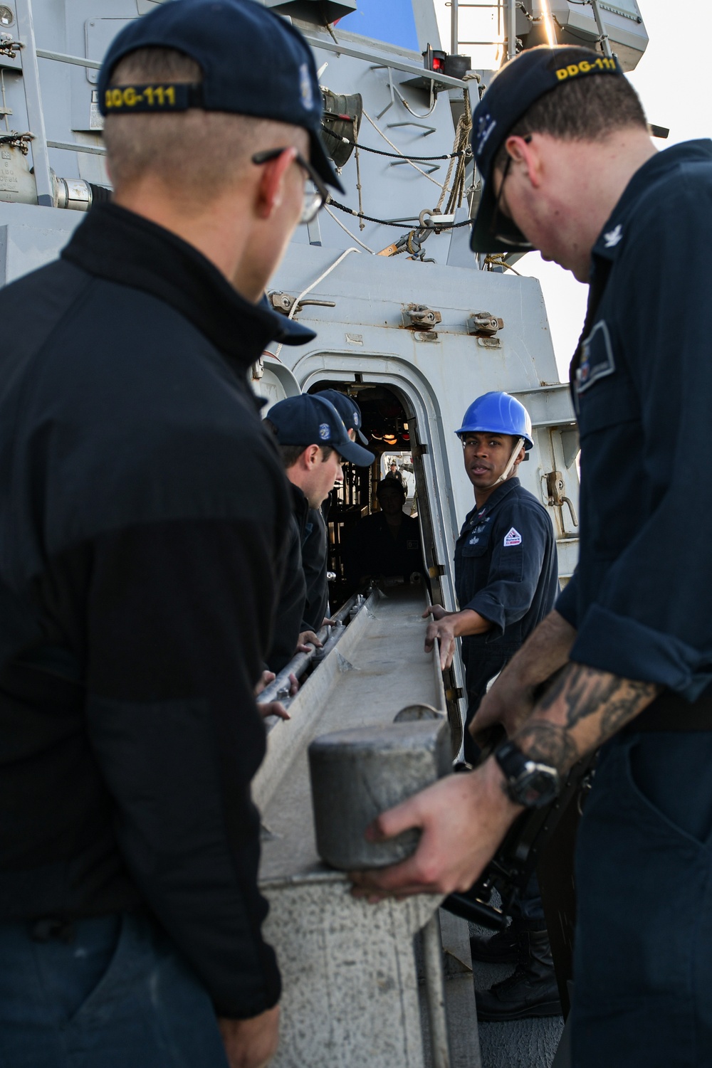 USS Spruance conducts material inspection