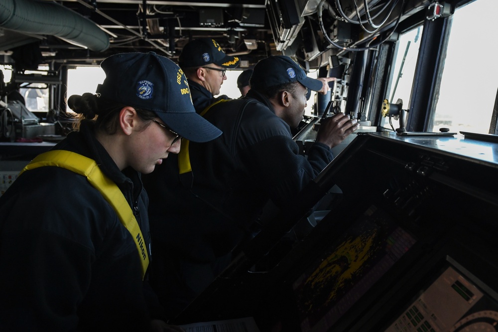 USS Spruance conducts material inspection