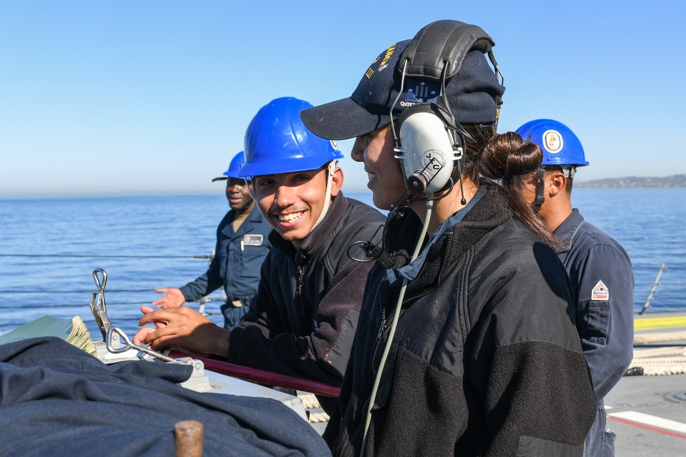 USS Spruance conducts material inspection