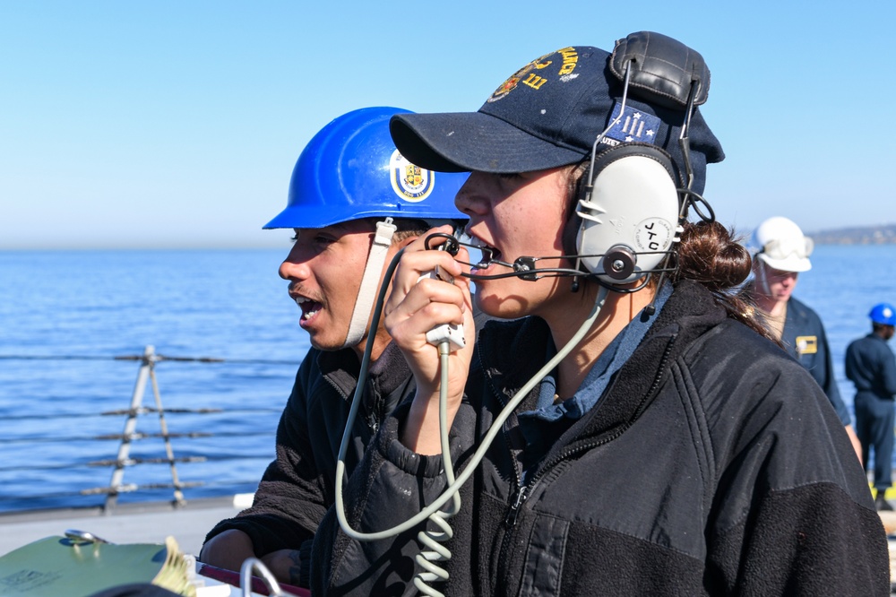 USS Spruance conducts material inspection