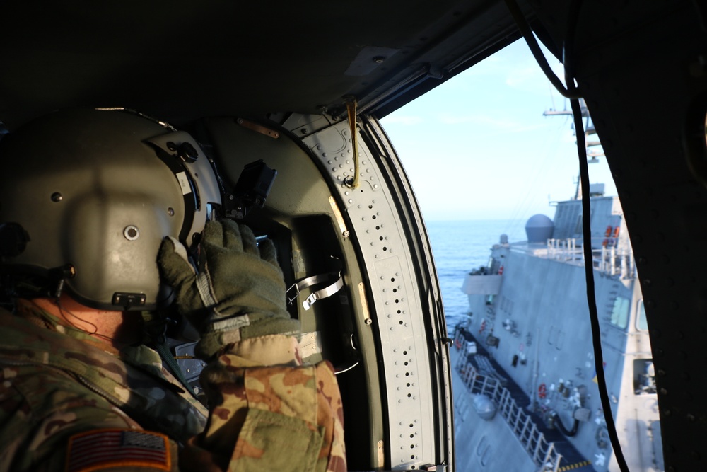 2-158th Assault Helicopter Battalion on USS Cincinnati (LCS 20)