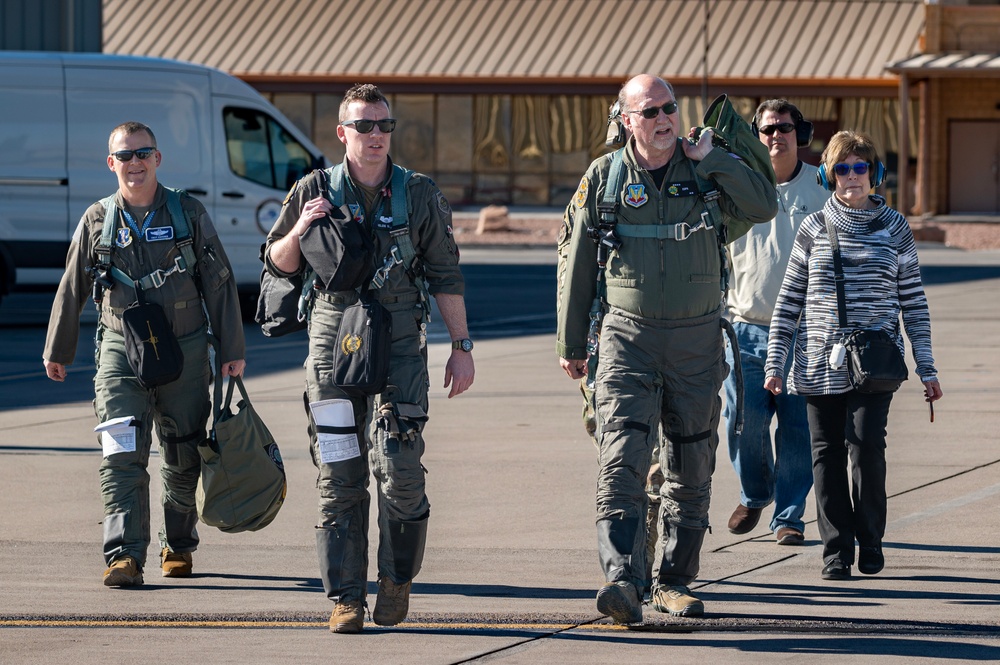 422 TES Takes Honorary Commanders for a flight