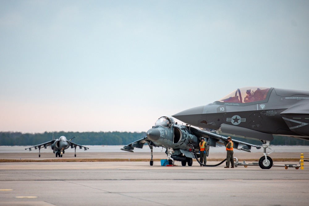 Marine Fighter Attack Squadron (VMFA) 542 conducts flight operations