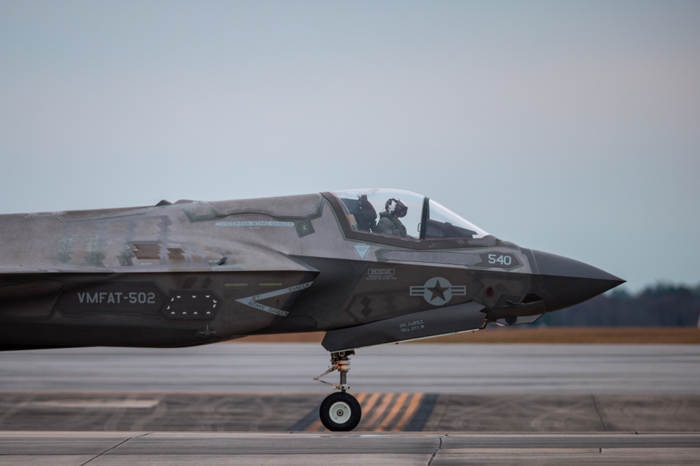 Marine Fighter Attack Squadron (VMFA) 542 conducts flight operations