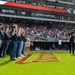 DEP members swear in during Cleveland Guardians game