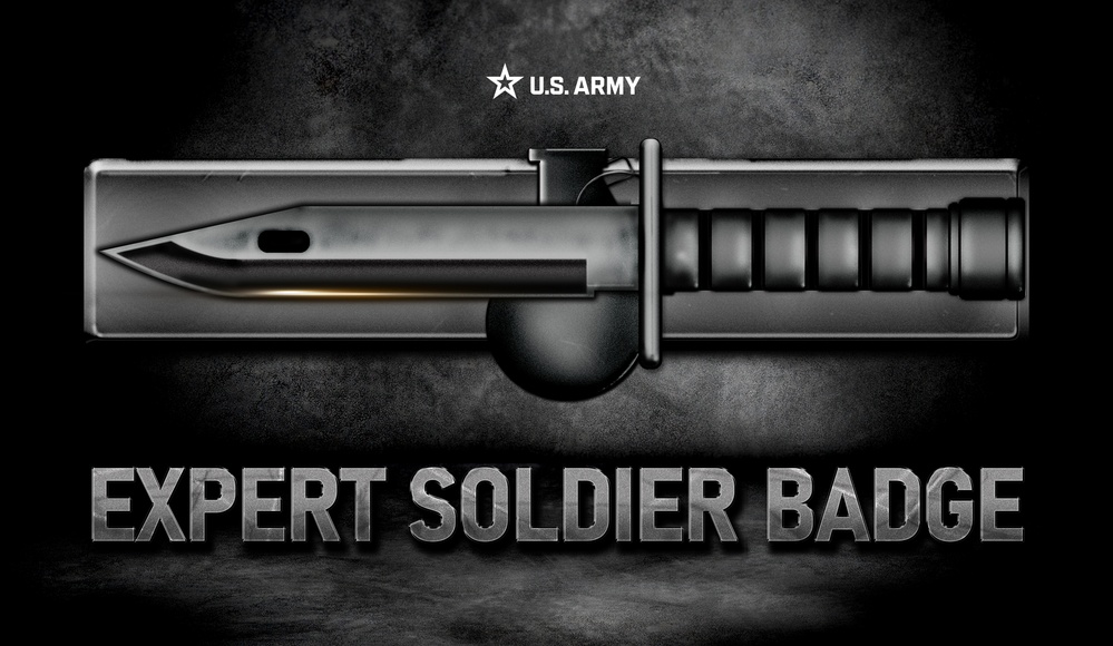 Expert Soldier Badge Logo and Video Title