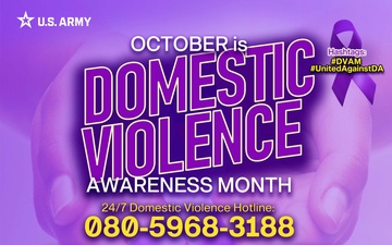 Army Community Services Domestic Violence Awareness Poster design